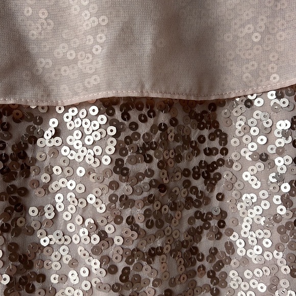 RW&CO Rose Gold Sequined Sheath Dress Size Small - Picture 4 of 11